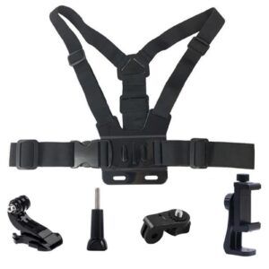 Mobile Phone Chest Mount Harness Strap Holder with Rotating Phone Clip