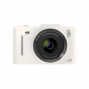 Digital Camera 4K Vlogging Camera for Photography with 32GB Card 48MP Portable Digital Camera with 16X Zoom - White