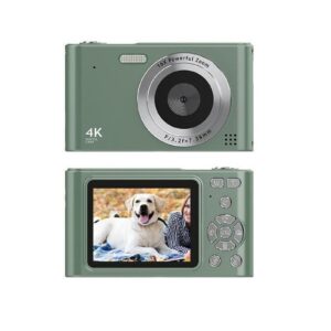 4K Digital Camera for Photography Vlogging Camera for YouTube Video 16X Digital Zoom with 32G Memory Card - Green
